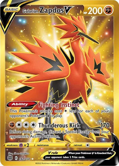 182/172 Galarian Zapdos V - Brilliant Stars