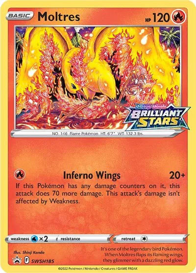 SWSH185 Moltres - SWSH Black Star Promo
