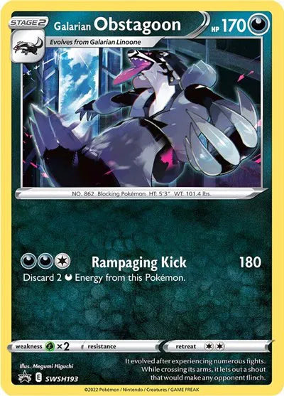 SWSH193 Galarian Obstagoon - SWSH Black Star Promo