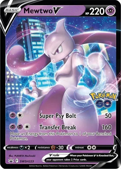 SWSH223 Mewtwo V - SWSH Black Star Promo