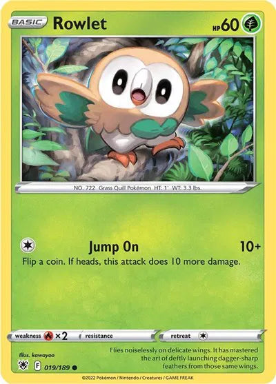 019/189 Rowlet Reverse Holo