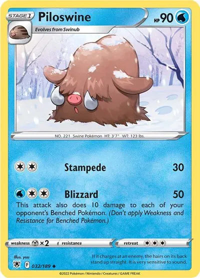 032/189 Piloswine Reverse Holo
