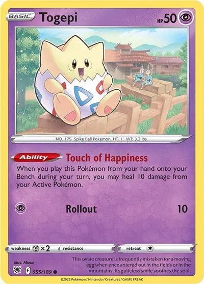 055/189 Togepi Reverse Holo - Astral Radiance