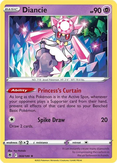 068/189 Diacie Reverse Holo - Astral Radiance