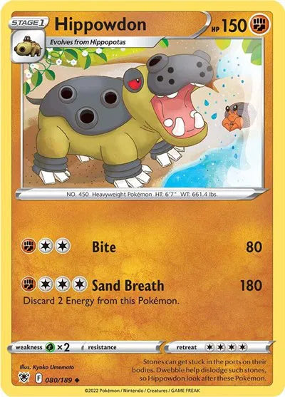 080/189 Hippowdon Reverse Holo - Astral Radiance