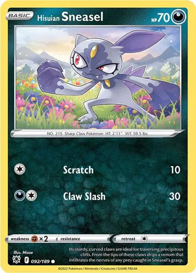 092/189 Hisuian Sneasel Reverse Holo - Astral Radiance