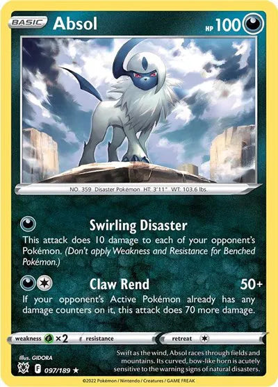 097/189 Absol Reverse Holo - Astral Radiance