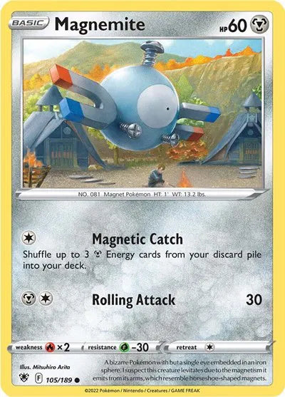 105/189 Magnemite Reverse Holo - Astral Radiance