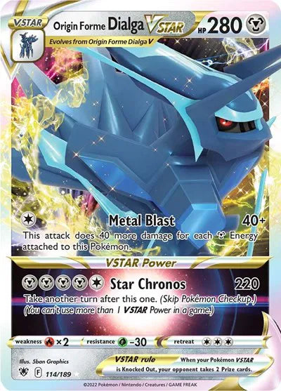 114/189 Origin Forme Dialga VStar - Astral Radiance