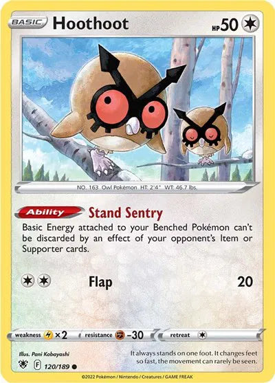 120/189 Hoothoot Reverse Holo - Astral Radiance