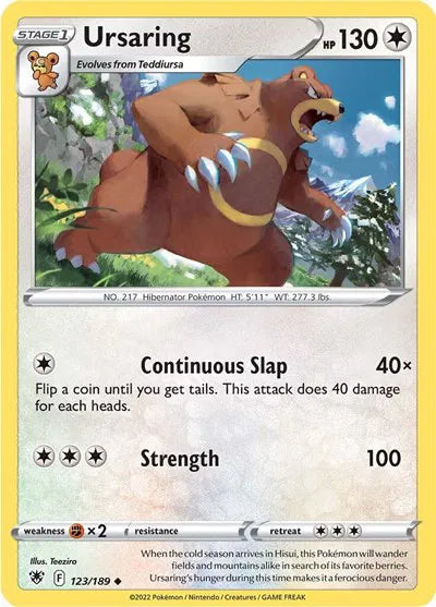 123/189 Ursaring Reverse Holo - Astral Radiance