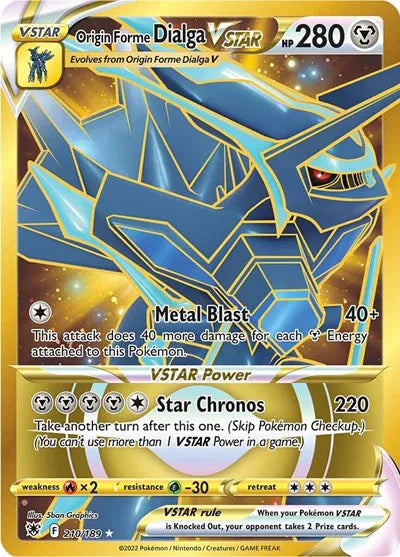 210/189 Origin Forme Dialga VStar - Astral Radiance