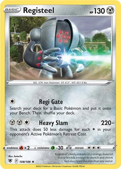 108/189 Registeel Reverse Holo - Astral Radiance