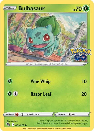 001/078 Bulbasaur Reverse Holo