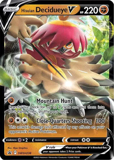 SWSH238 Hisuian Decidueye V - SWSH Black Star Promo