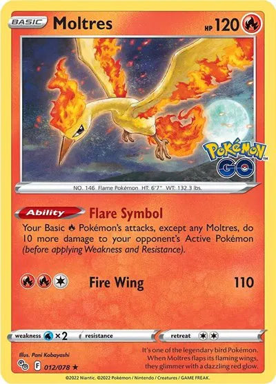 012/078 Moltres Reverse Holo