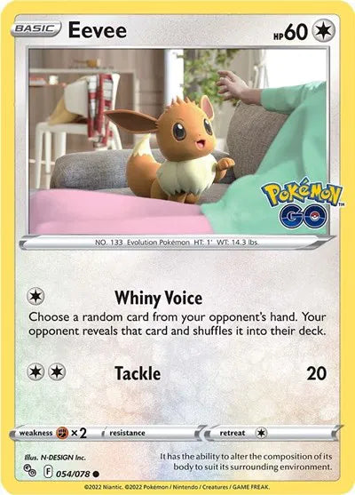 054/078 Eevee Reverse Holo - Pokemon Go