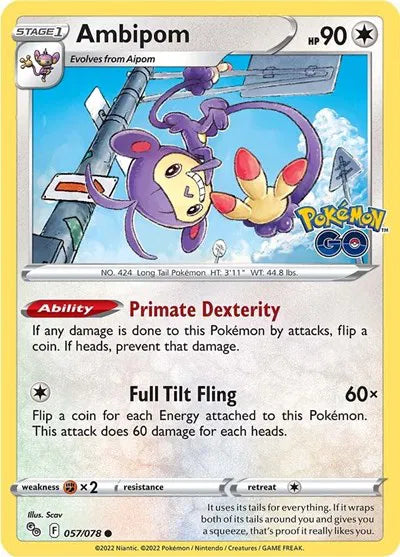 057/078 Ambipom Reverse Holo - Pokemon Go