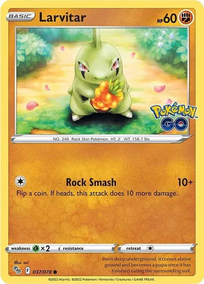 037/078 Larvitar Reverse Holo - Pokemon Go