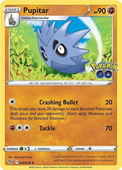 038/078 Pupitar Reverse Holo - Pokemon Go