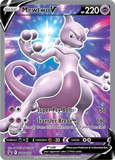SWSH229 Mewtwo V - SWSH Black Star Promo