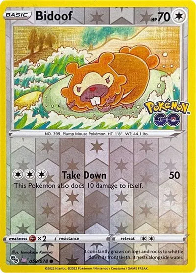 059/078 Bidoof Peelable Ditto - Pokemon GO