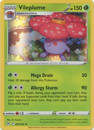003/196 Vileplume Reverse Holo