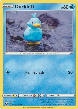 046/196 Ducklett Reverse Holo - Lost Origin