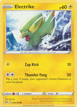 054/196 Electrike Reverse Holo - Lost Origin
