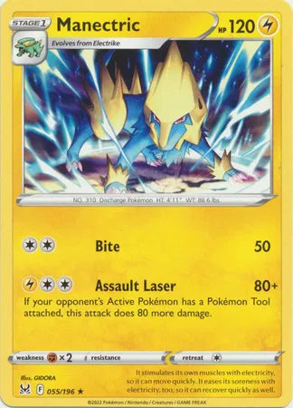 055/196 Manectric Reverse Holo - Lost Origin