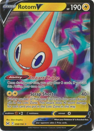 058/196 Rotom V - Lost Origin