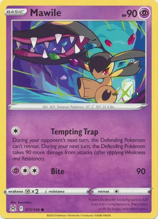 071/196 Mawile Reverse Holo - Lost Origin