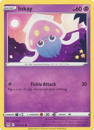 077/196 Inkay Reverse Holo - Lost Origin