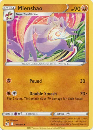 104/196 Mienshao Reverse Holo - Lost Origin