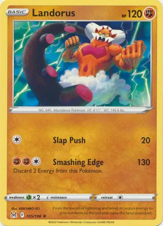 105/196 Landorus Reverse Holo - Lost Origin