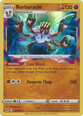 107/196 Barbaracle Reverse Holo - Lost Origin