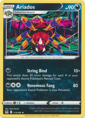 113/196 Ariados Reverse Holo - Lost Origin