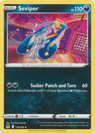 116/196 Seviper Reverse Holo - Lost Origin