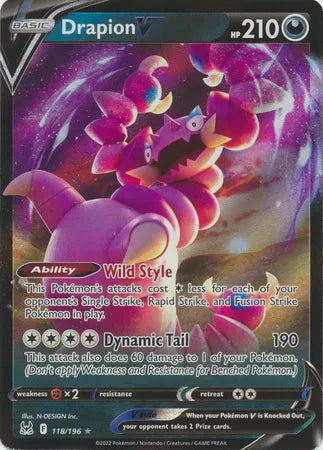 118/196 Drapion V - Lost Origin