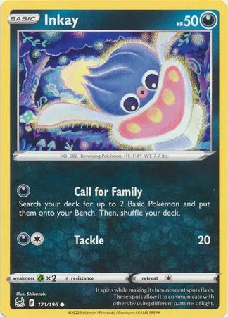 121/196 Inkay Reverse Holo - Lost Origin