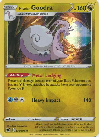 134/196 Hisuian Goodra Reverse Holo - Lost Origin