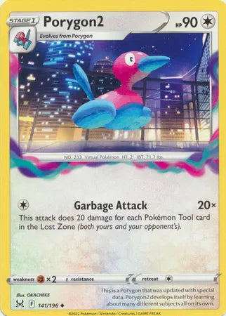 141/196 Porygon2 Reverse Holo - Lost Origin