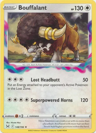 148/196 Bouffalant Reverse Holo - Lost Origin