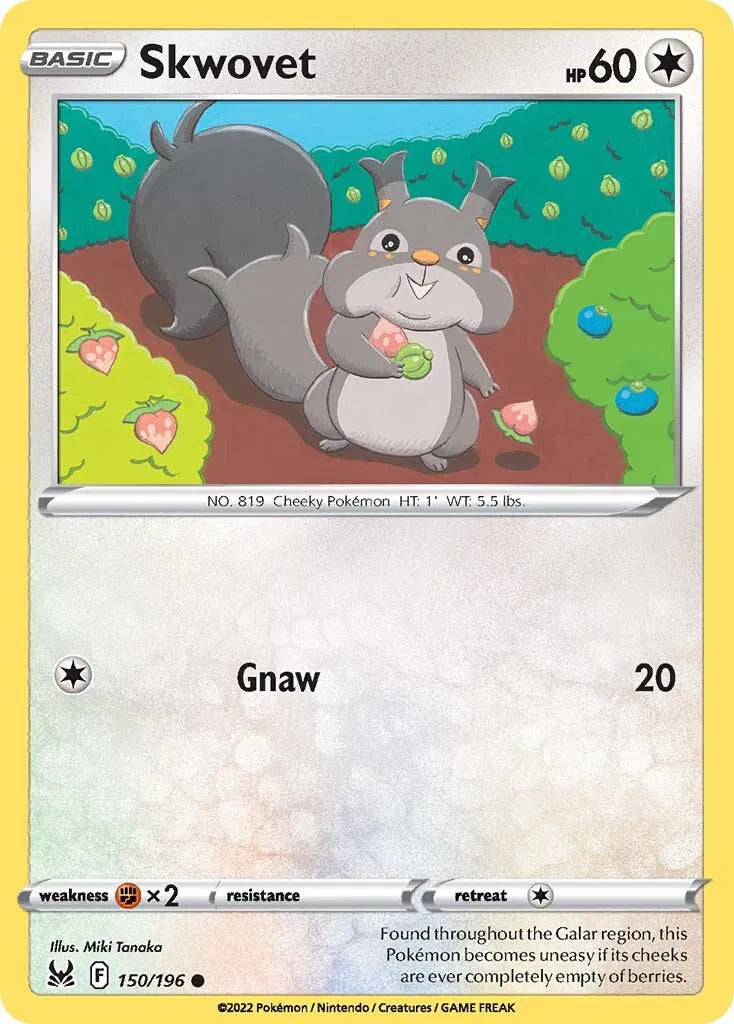 150/196 Skwovet Reverse Holo - Lost Origin
