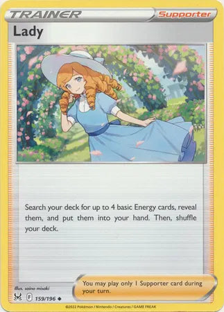 159/196 Lady Reverse Holo - Lost Origin