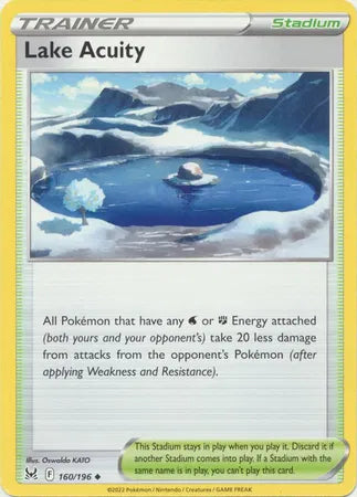 160/196 Lake Acuity Reverse Holo - Lost Origin