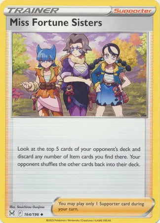 164/196 Miss Fortune Sisters Reverse Holo - Lost Origin