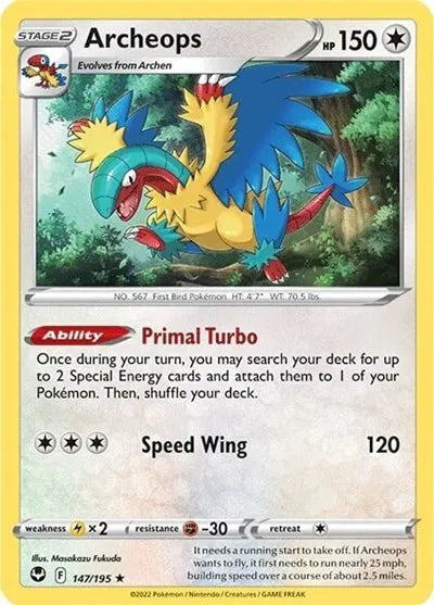 147/195 Archeops Reverse Holo - Silver Tempest