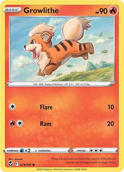 019/195 Growlithe Reverse Holo
