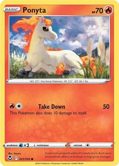 021/195 Ponyta Reverse Holo